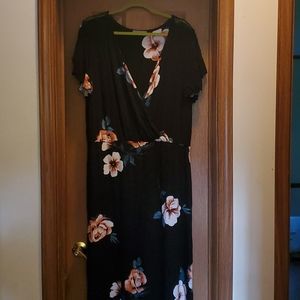 3x v neck floor length maxi dress